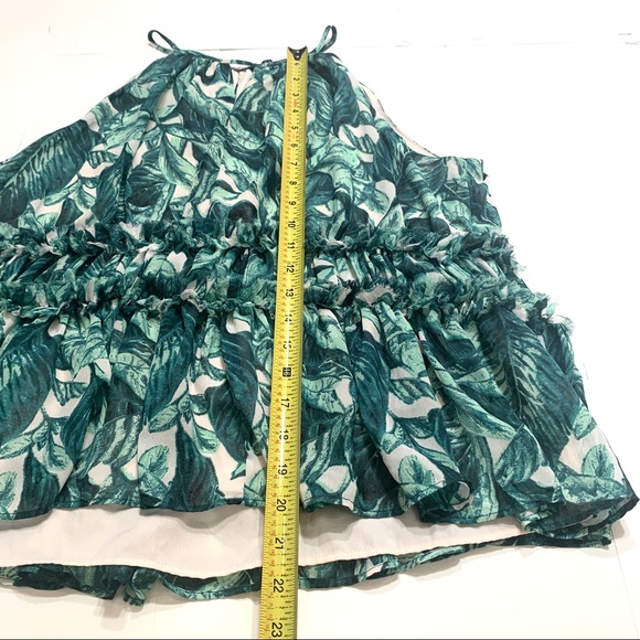 Kaari Blue Banana Leaf Print Tank - Picture 4 of 5